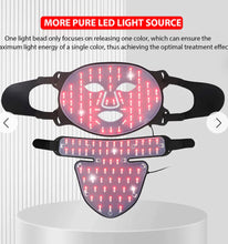 Load image into Gallery viewer, New JuvaMask 3D Silicone Rechargeable Portable 4 Wavelength LED Infrared Light Therapy Skincare Mask with LED Neck Gaiter