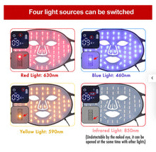 Load image into Gallery viewer, New JuvaMask 3D Silicone Rechargeable Portable 4 Wavelength LED Infrared Light Therapy Skincare Mask with LED Neck Gaiter