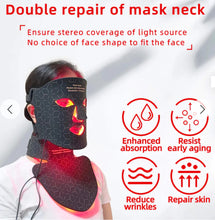 Load image into Gallery viewer, New JuvaMask 3D Silicone Rechargeable Portable 4 Wavelength LED Infrared Light Therapy Skincare Mask with LED Neck Gaiter