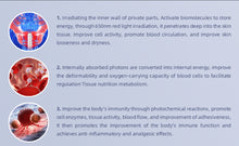 Load image into Gallery viewer, JuvaBuzz Portable Vaginal Rejuvenation Red Blue LED Light Vibration Wand