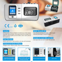 Load image into Gallery viewer, Inspiresleep.com dual ds6 high blood pressure asthma emphysema smoking lung cancer automatic sync recording medical grade doctor approved humidifier sleep test osa fsa HSA approved tsa fda home health self care obesity copd congestive heart failure insomnia upper respiratory infection obstructed breathing CPAP apap sleep lofta resmed apnea anti snoring resmed