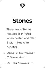 Load image into Gallery viewer, JuvaDome Home Use Far Infrared Sauna with PEMF Red Light Therapy Geranium and Tourmaline Stones
