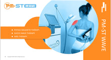 Load image into Gallery viewer, PMST WAVE 3 in 1 PEMF Physio Magneto,Infrared Laser and ShockWave Therapy machine for musculoskeletal disorders.