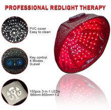 Load image into Gallery viewer, New JuvaLid Wireless Professional Red Light Therapy Hair Restoration Cap