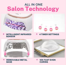 Load image into Gallery viewer, Manicure pedicure 60w professional home use fingernail toenail gel nail polish UV LED Curing Lamp fast