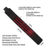 Load image into Gallery viewer, JuvaSlim Red Light Therapy Weight Loss Pain Relief Belt OSFM