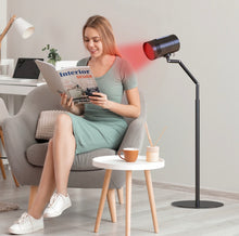 Load image into Gallery viewer, Red Light Therapy Lamp Dual Wavlength FlexWave Gooseneck office home business beauty salon spa adjustable height anti aging led skincare wrinkles arthritis low back pain 660nm 850nm infrared 360 positioning  Bluetooth visual smart remote control sleep apnea insomnia
