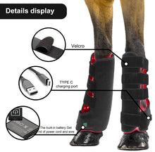 Load image into Gallery viewer, New JuvaSplint Quad Battery Powered Red Light Therapy Tendon Boots For Horses (4 Per Set)
