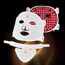 Load image into Gallery viewer, New JuvaMask 3D Silicone Rechargeable Portable 4 Wavelength LED Infrared Light Therapy Skincare Mask with LED Neck Gaiter
