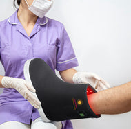 Red Light Therapy Boot Infrared Deep Red Dual Wavelength 660nm 850nm Diabetic Foot Ulcer Neuropathy Plantar Fasciitis Neuroma Bunion  high ankle sprain tendonitis walking boot alternative soft cast Arthritis Drug Free Natural Boot Shoe Wireless