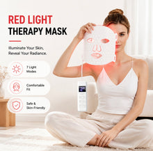 Load image into Gallery viewer, New JuvaMask 3D Silicone Rechargeable Portable 4 Wavelength LED Infrared Light Therapy Skincare Mask with LED Neck Gaiter
