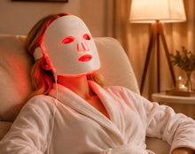 Load image into Gallery viewer, New JuvaMask 3D Silicone Rechargeable Portable 4 Wavelength LED Infrared Light Therapy Skincare Mask with LED Neck Gaiter

