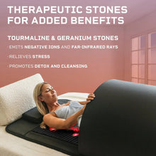 Load image into Gallery viewer, JuvaDome Home Use Far Infrared Sauna with Red Light Therapy Geranium and Tourmaline Stones
