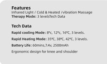 Load image into Gallery viewer, New JuvaBrace Contrast Cryofreeze and Infrared Heat Therapy Plus Vibration Massage Knee and Shoulder Brace
