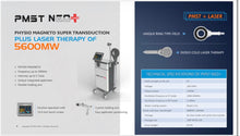 Load image into Gallery viewer, PEMFST NEO LASER 3: The PHYSIO magneto and 5600mw Cold Diode Laser 2in1 machine for musculoskeletal disorders
