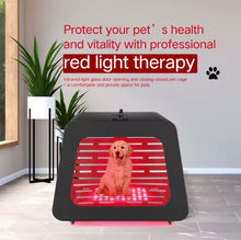 Load image into Gallery viewer, NRed Light Crate is the world’s first red light therapy crate, already patent-pending. Its advanced LED technology delivers wide-coverage red and near infrared (NIR) wavelengths, specifically optimized for pet care and professional health applications.

Up to 5 Wavelengths: 630nm, 660nm, 810nm, 830nm and 850nm.
Natural, Safe &amp; Non-Invasive: Equipped with 120 LEDs, it delivers up to 200mw/cm² of high-intensity light output.
Flicker Free &amp; Low EMF: The devices have reduced flicker and ultra low EMF. Portable 
