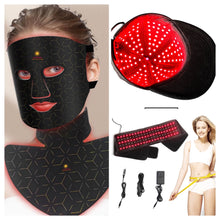 Load image into Gallery viewer, Red light therapy home use self care skincare hair restoration growth weight loss bundle hair growth led cap skincare led mask weight loss red light therapy infrared belt
