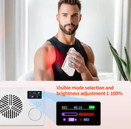 Red light therapy portable pocket sized panel pulse breathe mode jet lag pain relief skincare sleep aid for home office travel anywhere anytime