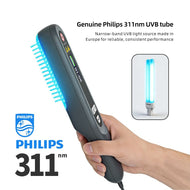 The Philips BU-10 is a handheld NB-UVB lamp emitting 311 nm light, designed for effective home treatment of vitiligo, psoriasis, eczema and other chronic skin conditions. Experience professional-level phototherapy in the comfort of your own home.