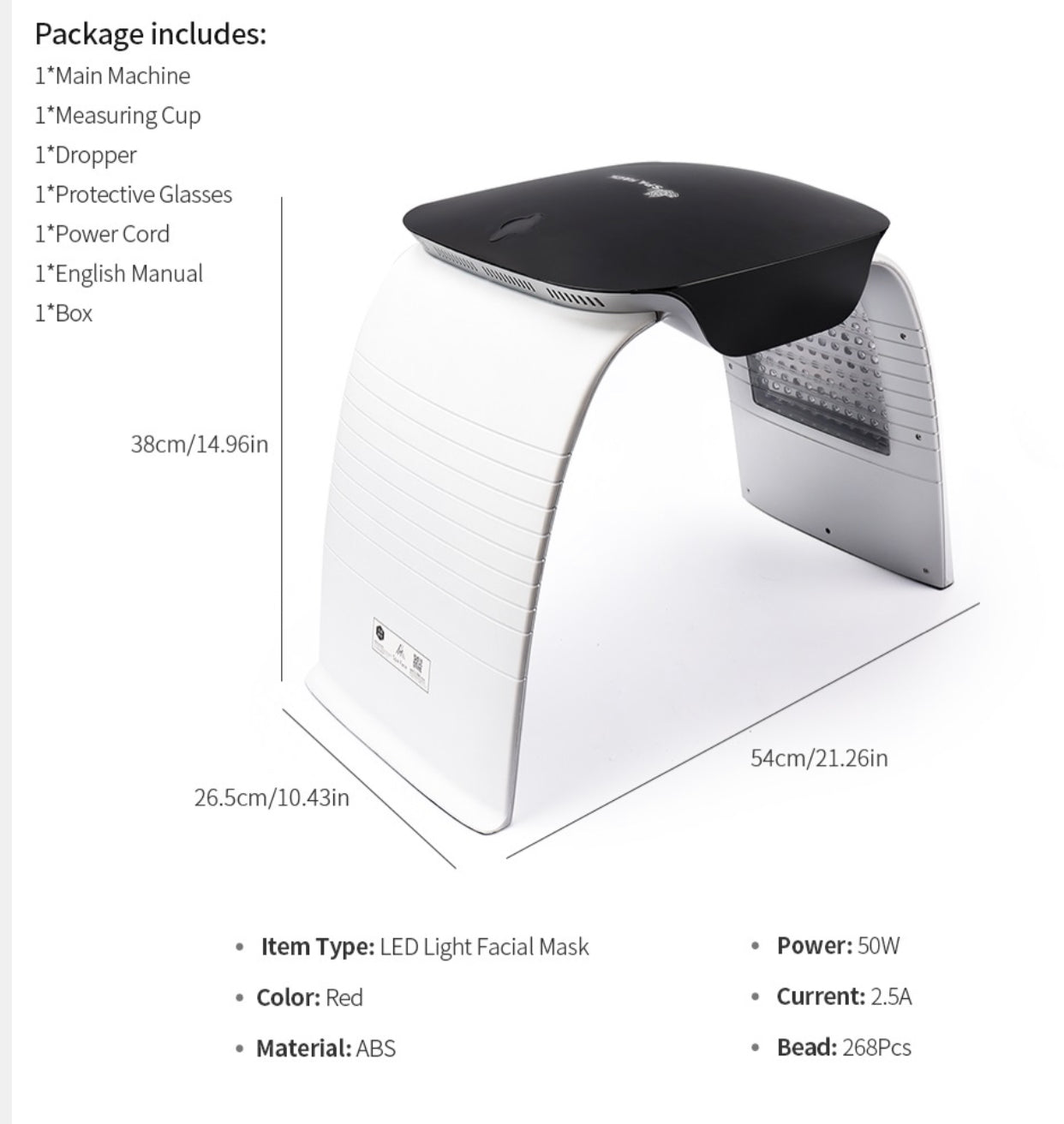 New JuvaFace Pro 8 Color LED Light Therapy Facial