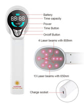 Load image into Gallery viewer, New Juvawave Quantum 660nm 808nm Dual Wavelength Cold Laser Shower with 360° Telescopic Stand
